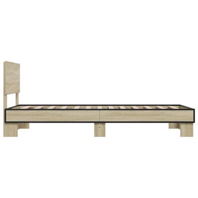 vidaXL Bed Frame without Mattress Sonoma Oak 90x190 cm Single