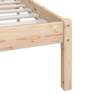 vidaXL Bed Frame without Mattress Solid Wood 90x200 cm