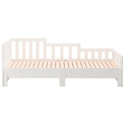 vidaXL Pull-out Day Bed without Mattress White 2x(80x200) cm