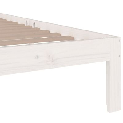 vidaXL Bed Frame without Mattress White 75x190 cm Small Single