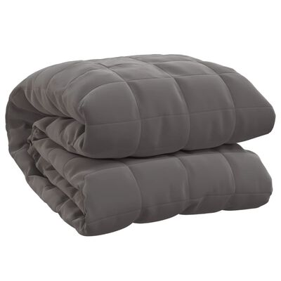 vidaXL Weighted Blanket Grey 200x225 cm 9 kg Fabric