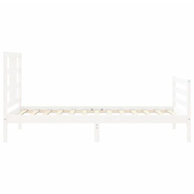 vidaXL Bed Frame without Mattress White 90x200 cm Solid Wood Pine