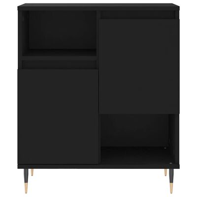 vidaXL Sideboards 2 pcs Black Engineered Wood