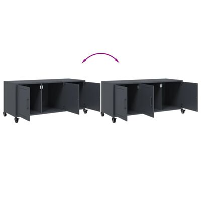 vidaXL TV Cabinet Anthracite 100.5x39x43.5 cm Steel