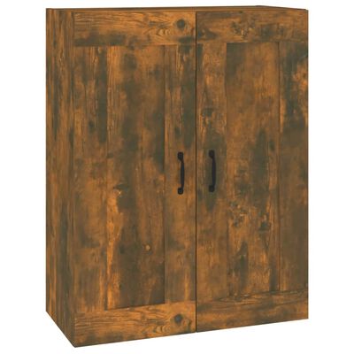 vidaXL Hanging Wall Cabinet Smoked Oak 69.5x32.5x90 cm