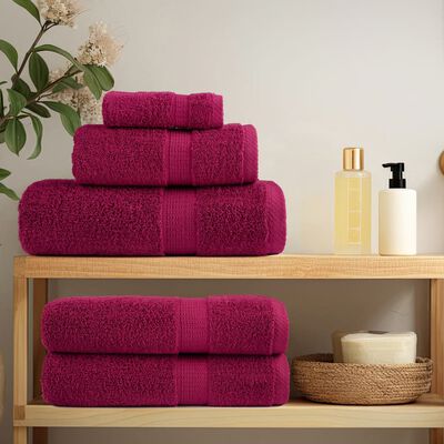 vidaXL Premium Sauna Towels SOLUND 10pcs Bordeaux 80x200cm 600gsm