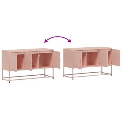 vidaXL TV Cabinet Pink 100.5x39x60.5 cm Steel