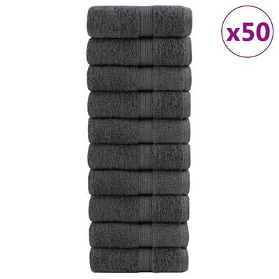 vidaXL Premium Guest Towels SOLUND 50pcs Anthracite 30x50cm 600gsm