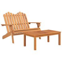 vidaXL 2 Piece Adirondack Garden Lounge Set Solid Wood Acacia