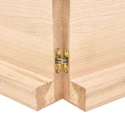 vidaXL Bathroom Countertop 220x30x(2-6) cm Untreated Solid Wood