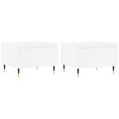 vidaXL Coffee Tables 2 pcs White 50x46x35 cm Engineered Wood