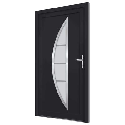 vidaXL Front Door Anthracite 88x200 cm PVC