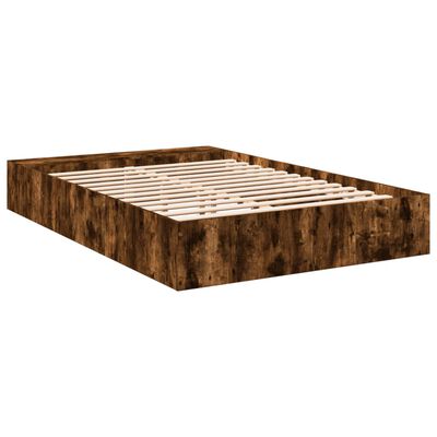 vidaXL Bed Frame without Mattress Smoked Oak 150x200 cm King Size