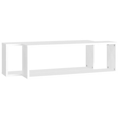 vidaXL Wall Cube Shelf 2 pcs White 80x15x26.5 cm Engineered Wood