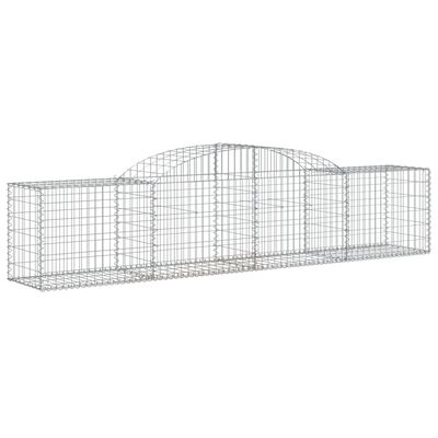 vidaXL Arched Gabion Baskets 5 pcs 300x50x60/80 cm Galvanised Iron