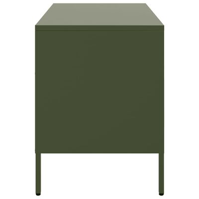 vidaXL TV Cabinet Olive Green 68x39x50.5 cm Steel