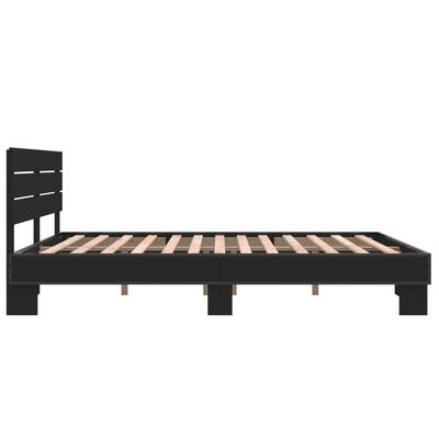 vidaXL Bed Frame without Mattress Black 160x200 cm