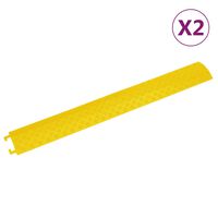 vidaXL Cable Protector Ramps 2 pcs 98.5 cm Yellow