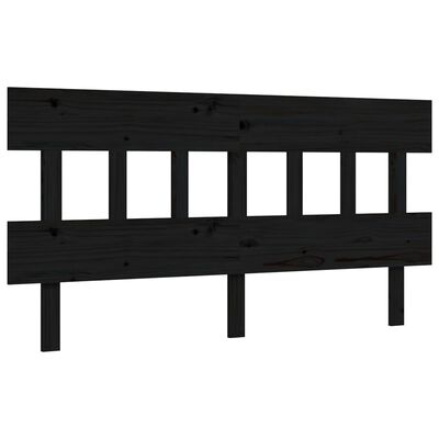 vidaXL Senior Bed without Mattress Black King Size Solid Wood