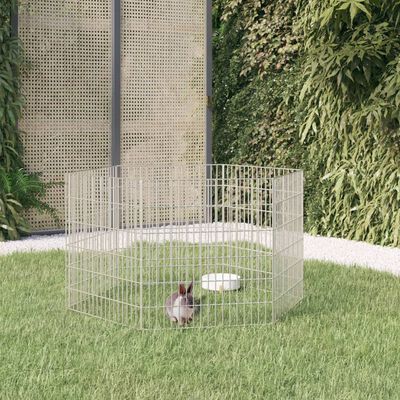 vidaXL Free Range Animal Enclosure 6-Panel 54x60 cm Galvanised Iron