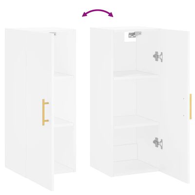 vidaXL Wall Mounted Cabinet White 34.5x34x90 cm