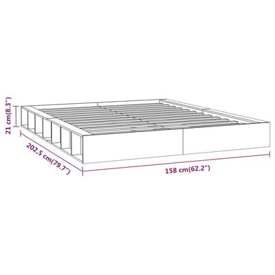 vidaXL Bed Frame without Mattress 140x200 cm Solid Wood