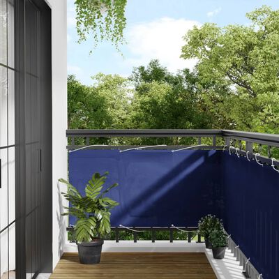 vidaXL Balcony Screen Blue 75x800 cm 100% Polyester Oxford