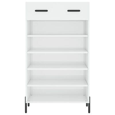 vidaXL Shoe Cabinet High Gloss White 60x35x105 cm Engineered Wood