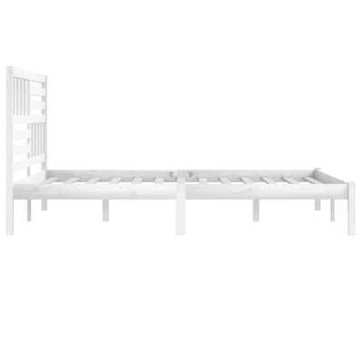 vidaXL Bed Frame without Mattress White Solid Wood Pine 200x200 cm