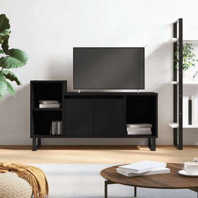 vidaXL TV Cabinet Black 100x35x55 cm Engineered Wood