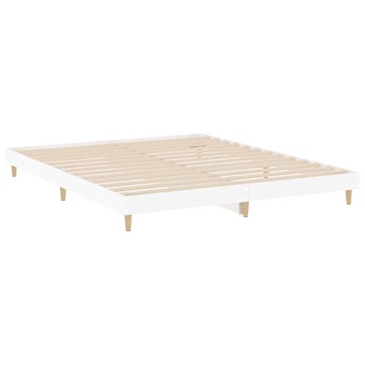 vidaXL Bed Frame without Mattress White 200x200 cm Engineered Wood