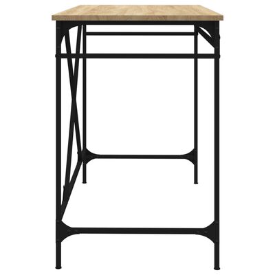 vidaXL Desk Sonoma Oak 100x50x75 cm Engineered Wood and Iron