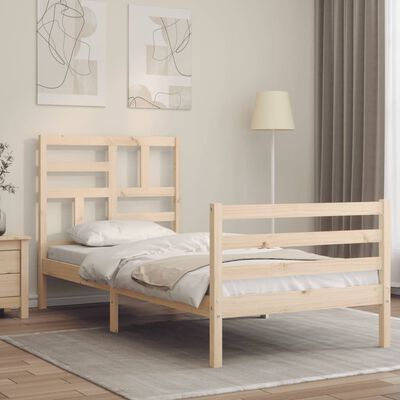 vidaXL Bed Frame without Mattress 90x200 cm Solid Wood