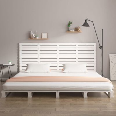 vidaXL Wall Headboard White 166x3x91.5 cm Solid Wood Pine