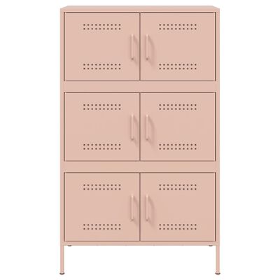 vidaXL Highboard Pink 68x39x113 cm Steel