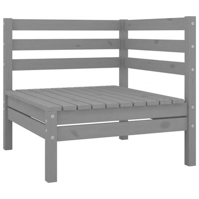 vidaXL 3 Piece Garden Lounge Set Solid Pinewood Grey