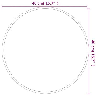 vidaXL Wall Mirror Gold Ø 40 cm Round