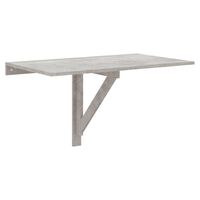 vidaXL Folding Wall Table Concrete Grey 100x60x56 cm Engineered Wood