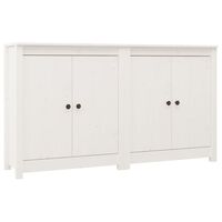 vidaXL Sideboards 2 pcs White 70x35x80 cm Solid Wood Pine