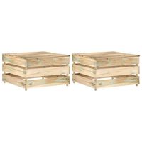 vidaXL Garden Pallet Tables 2 pcs Impregnated Pinewood