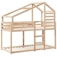 vidaXL Bunk Bed with Roof 75x190 cm Solid Wood Pine