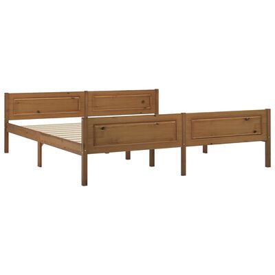 vidaXL Bed Frame without Mattress Solid Pinewood Honey Brown 180x200 cm Super King