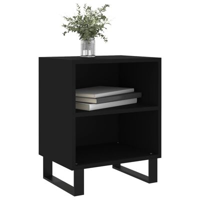 vidaXL Bedside Cabinets 2 pcs Black 40x30x50 cm Engineered Wood