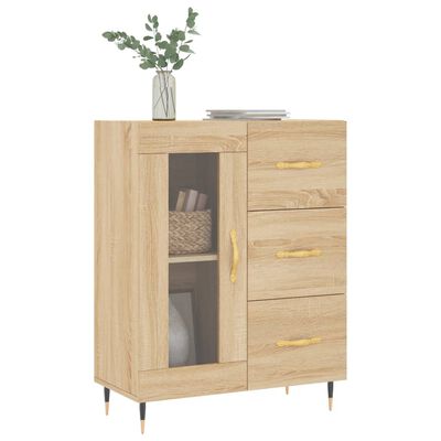 vidaXL Sideboard Sonoma Oak 69.5x34x90 cm Engineered Wood