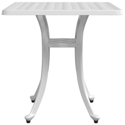 vidaXL Garden Table White 53x53x53 cm Cast Aluminium