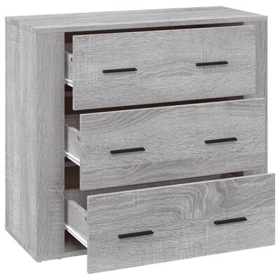 vidaXL Sideboard Grey Sonoma 80x33x70 cm Engineered Wood