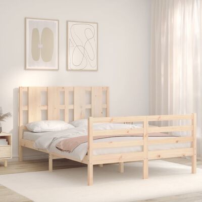 vidaXL Bed Frame without Mattress 140x190 cm Solid Wood