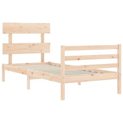 vidaXL Bed Frame without Mattress Single Solid Wood