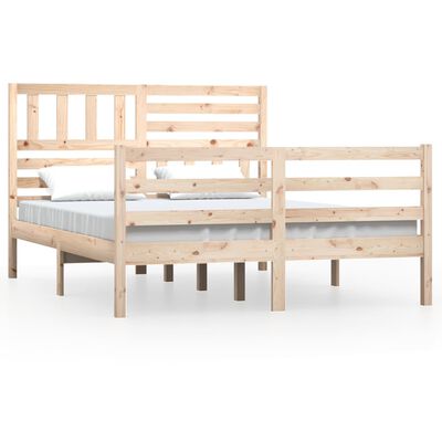 vidaXL Bed Frame without Mattress 150x200 cm King Size Solid Wood