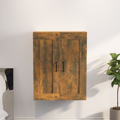 vidaXL Hanging Wall Cabinet Smoked Oak 69.5x32.5x90 cm